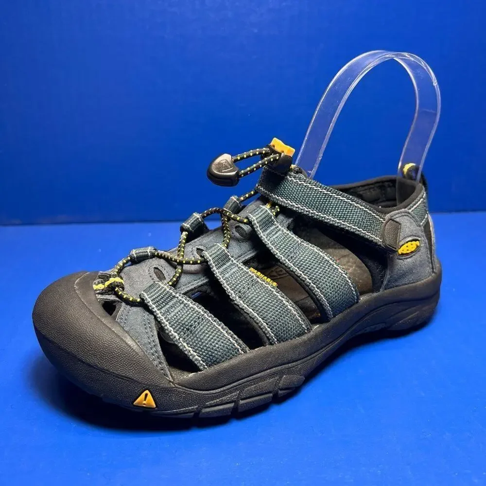 KEEN Big Kids Newport H2 Waterproof Trail Hiking Sandals Blue Grey Black Youth 4